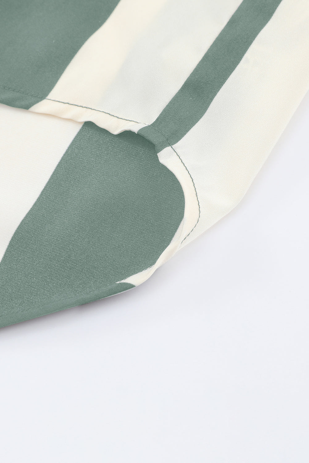 Green Striped Soft Relaxed Button Up Shirt