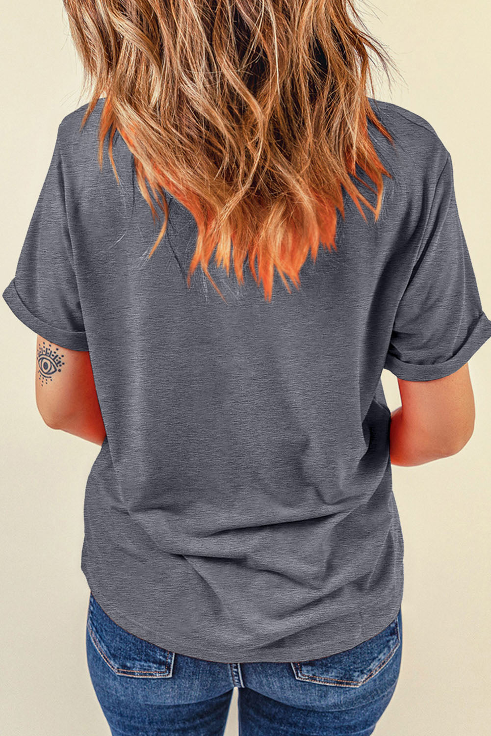 Gray PICKLEBALLER Heat Transfer Printing Printed Casual T Shirt