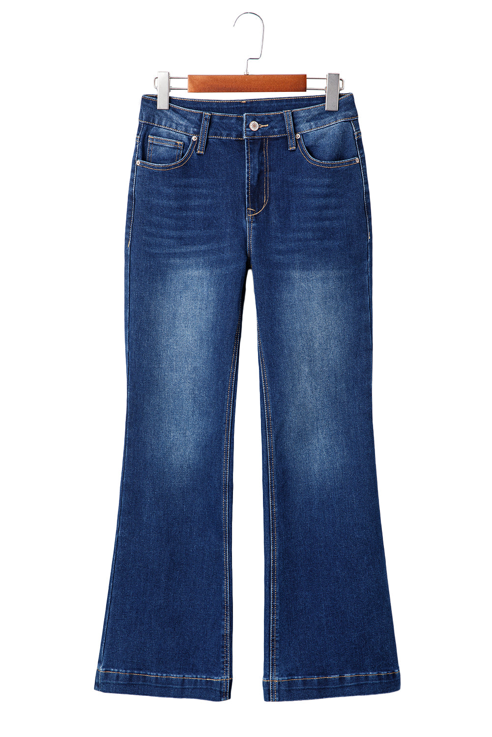 Sail Blue Stitch Patch Pocket Bootcut Jeans