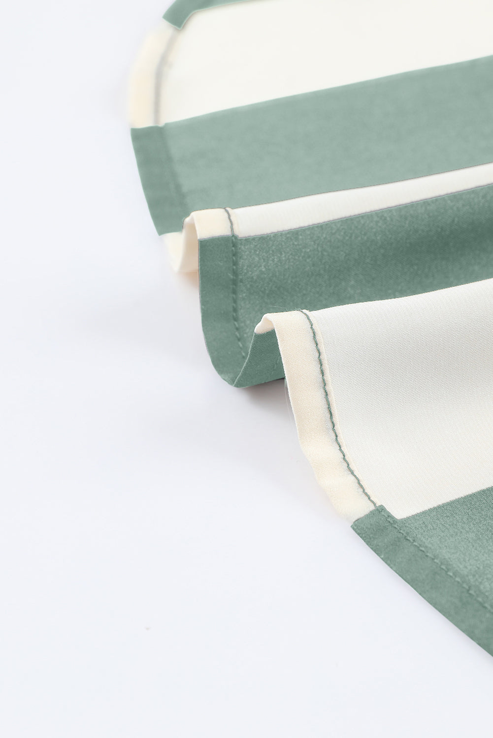 Green Striped Soft Relaxed Button Up Shirt