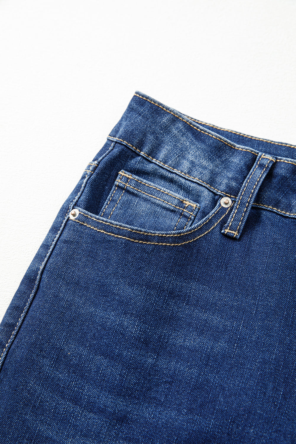 Sail Blue Stitch Patch Pocket Bootcut Jeans