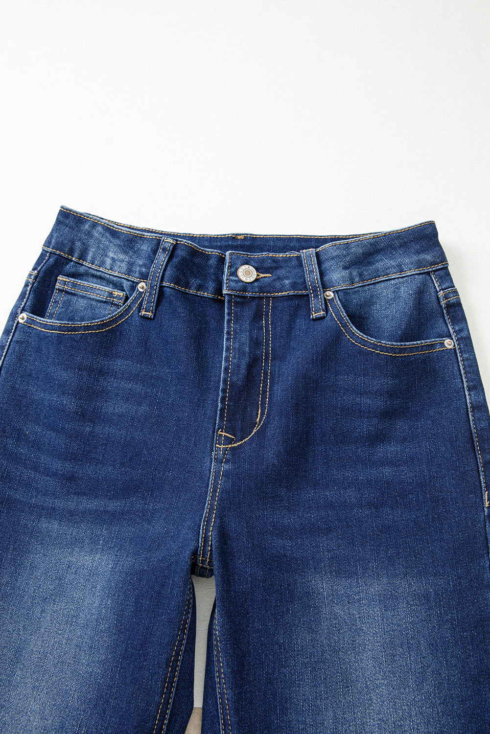 Sail Blue Stitch Patch Pocket Bootcut Jeans