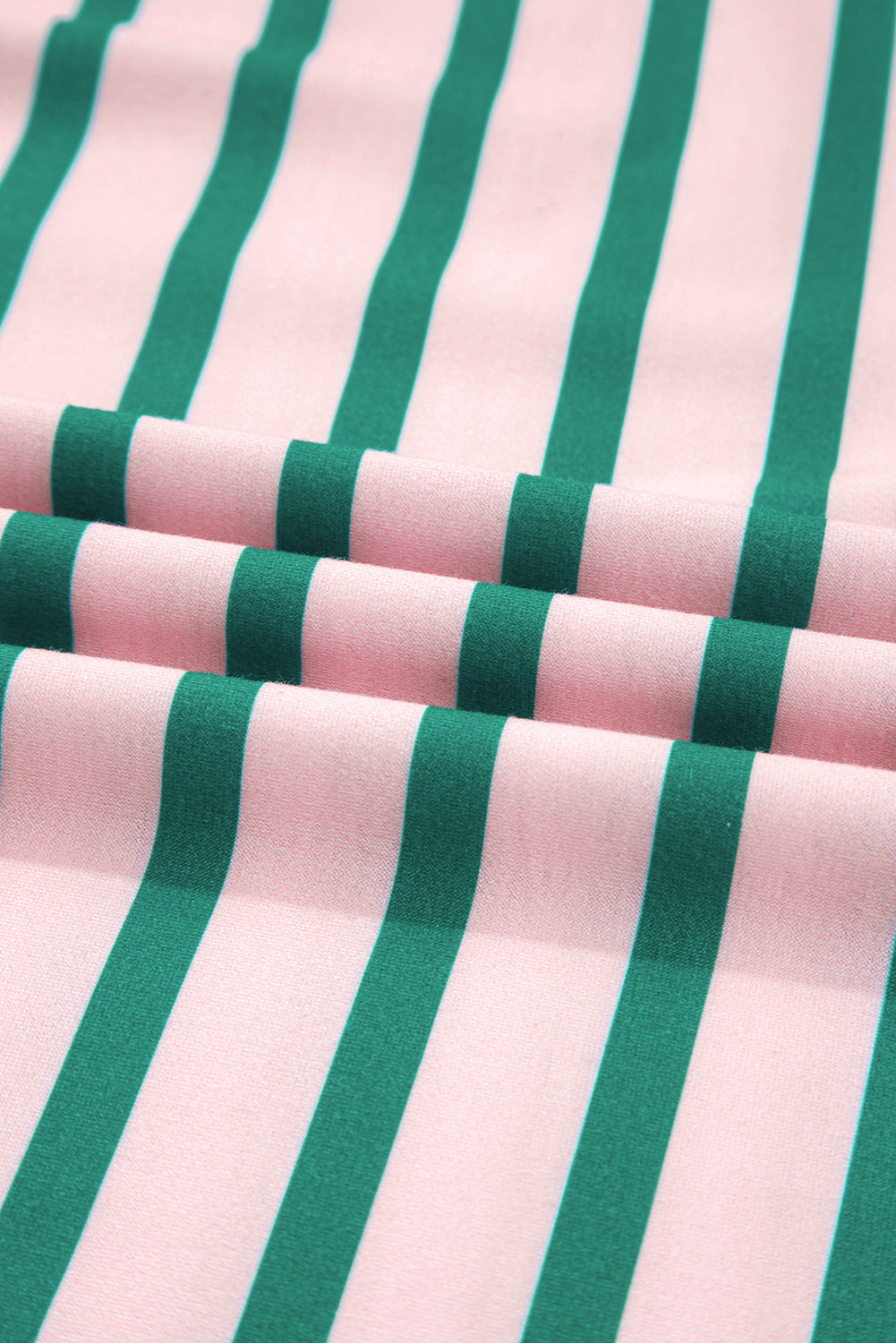 Green Stripe Colorblock Patchwork Side Slit Plus Size Sweatshirt