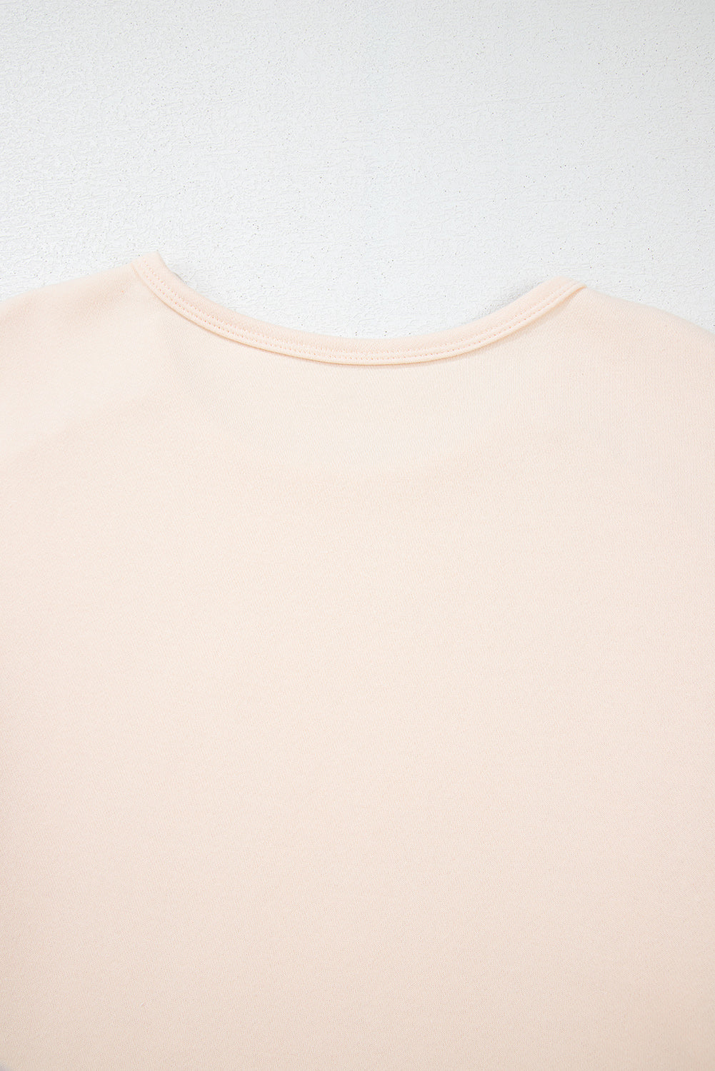 Beige Flower Patched Side Slits Plus Size Top